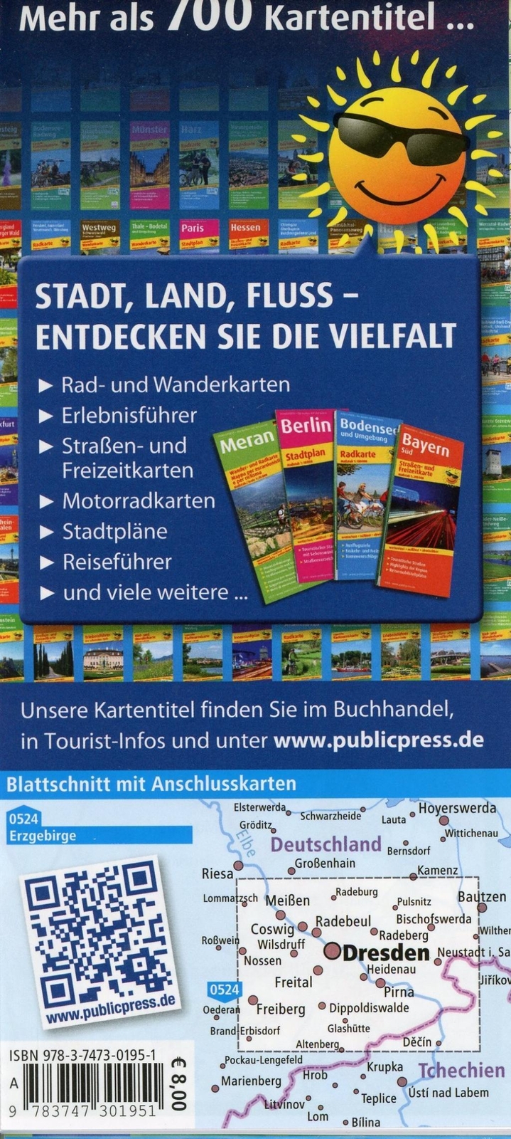 Thumbnail - Radwanderkarte Dresden - Elbland, Osterzgebirge, Sächsische Schweiz 1