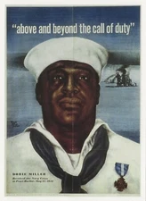 POSTCARD David Stone Martin WWII Poster "Above & Beyond Call of Duty" IWM UK MNT