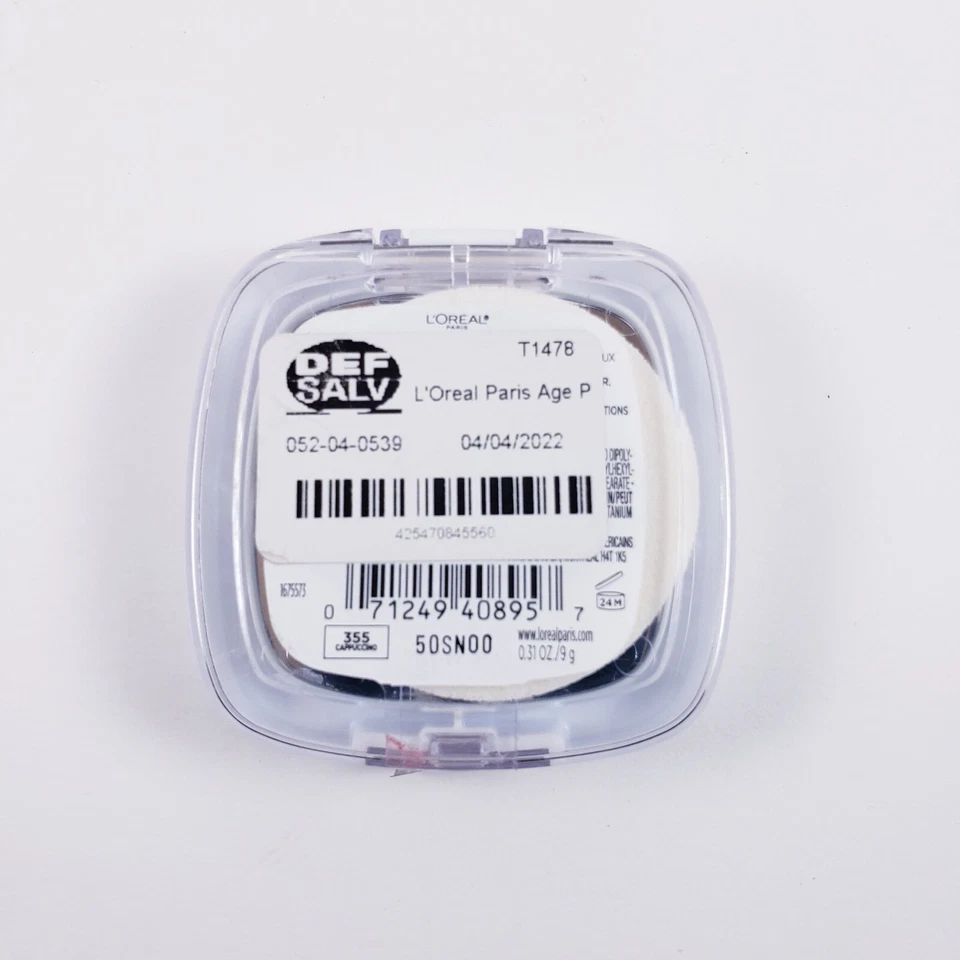 L'Oreal Paris Age Perfect Creamy Pressed Powder Foundation 355 Cappuccino Unseal - Image 3 of 3