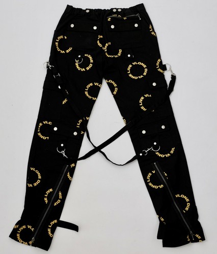 Medium VLONE black yellow logo pants | eBay
