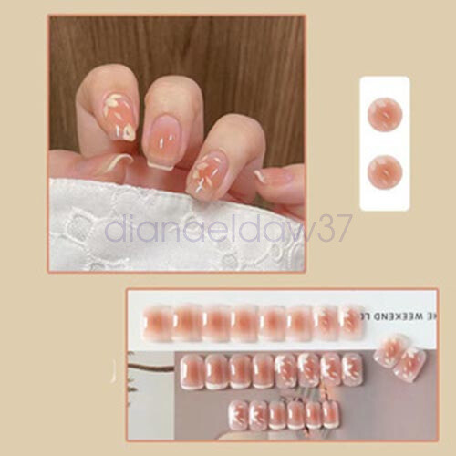 Press On Nails Glue Gel On False reusable Fake French Nail Tip Multicolor AU - Picture 43 of 57