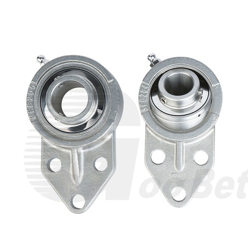 UCFB Metric Flange 3-Bolt Self Lube Pillow Block Bearing Stainless Steel 201-209 - Picture 9 of 22