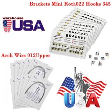 Dental Orthodontics Brackets Roth MBT 022 Hook 345 / Niti Round Arch Wires SA