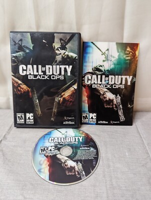 Call of Duty Black Ops PC Computer Game DVD ROM Disc Manual Code Key Video Games