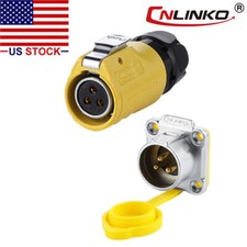 3 Pin Power Connector Female Plug  Male Receptacles Socket Waterproof IP67