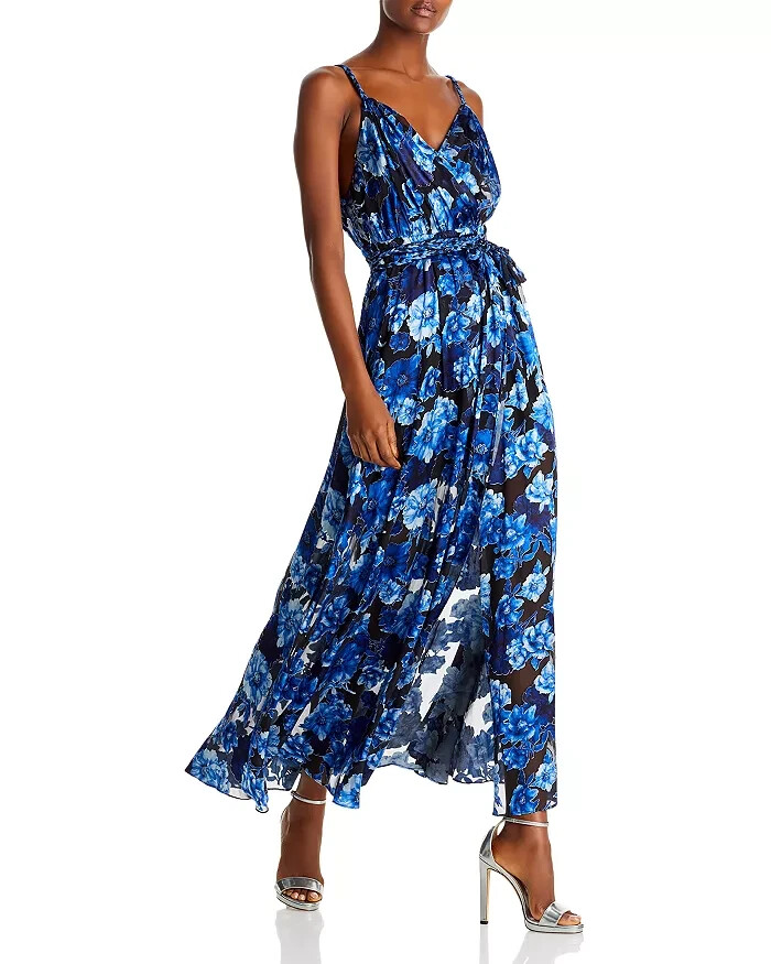 alice and olivia samantha wrap maxi dress Alice + Olivia Women's Samantha Wrap Maxi Dress - Dream Floral Royalty