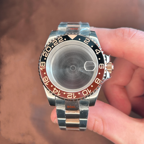 200M Waterproof Two Tone 24 Hour 40mm Watch Mod Case for NH35 NH34 Sapphire Mod - Picture 3 of 5