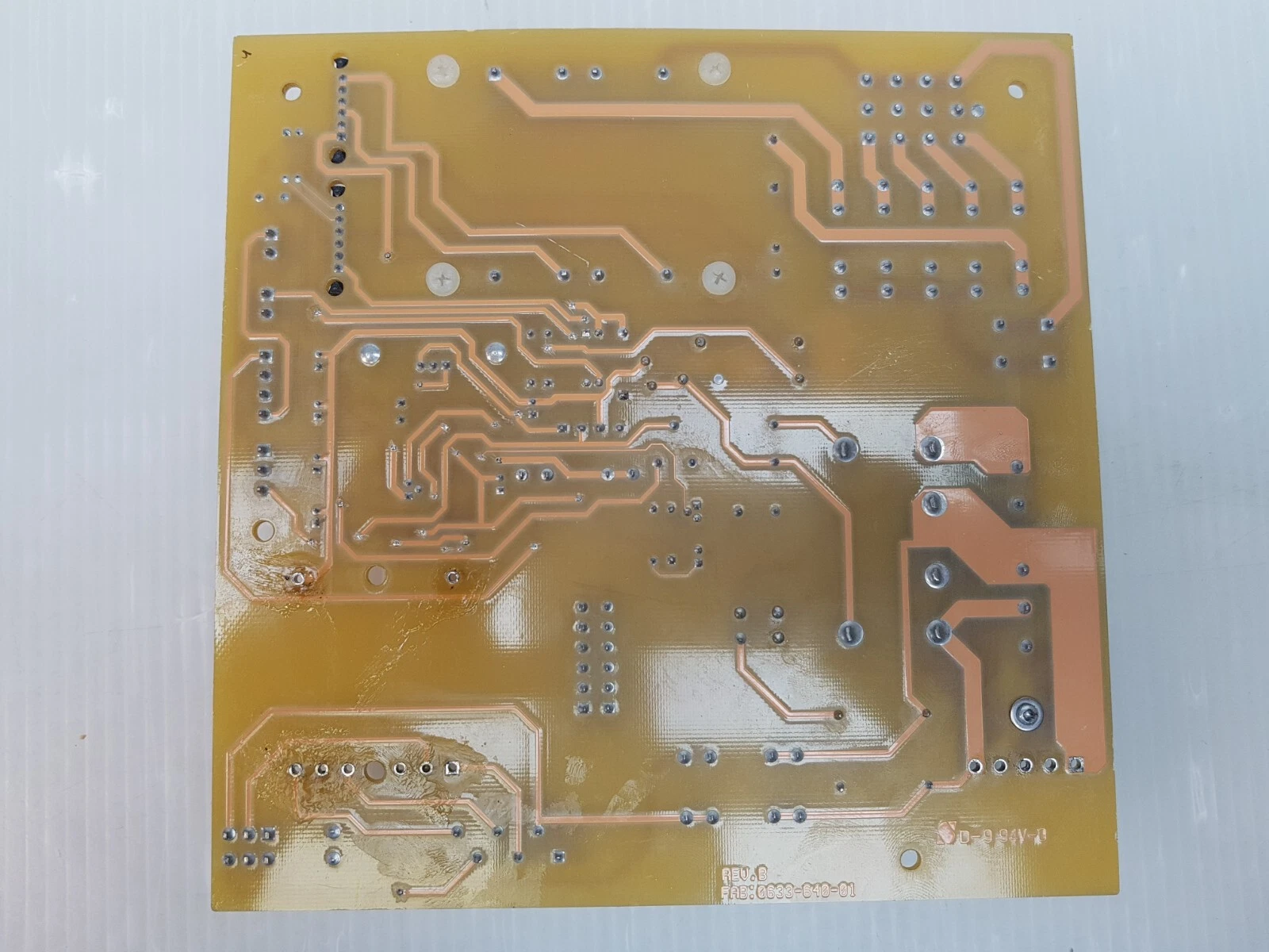 Solder side of the Lumenis 0633-641-01 Rev E circuit board