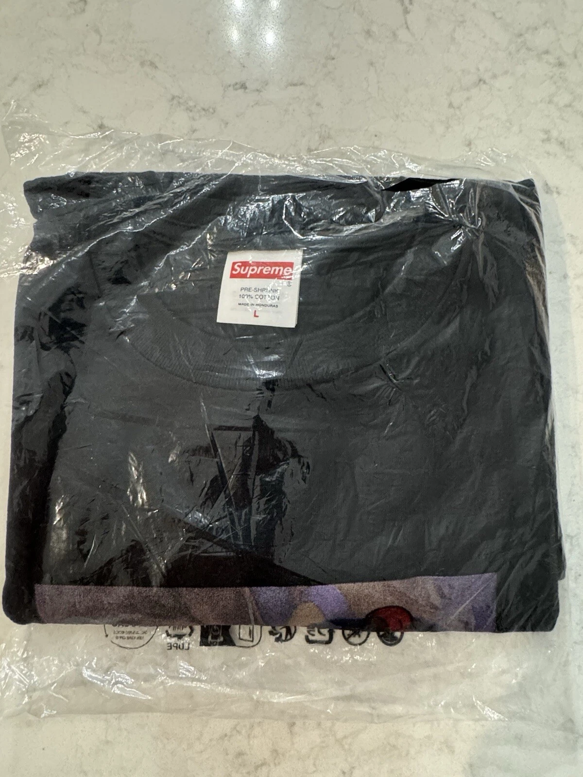 Tee shirt Supreme blanc neige noir taille L FW24 neuf scellé