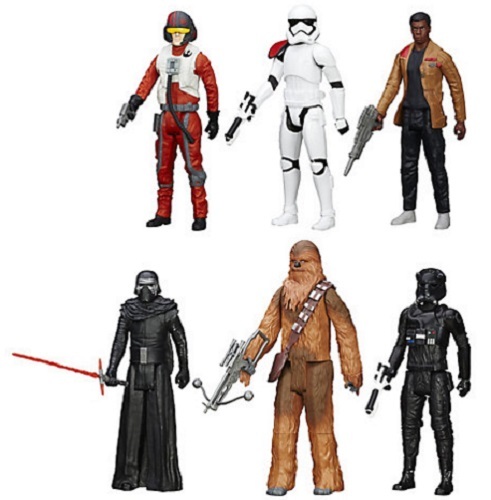 STAR WARS SET PERSONAGGI SNODABILI 28 CM CHEWBACCA KYLO REN STORMTROOPER - Main Image