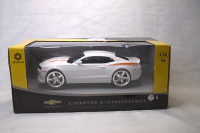 Braha Chevrolet Copo Camaro White 1:24 Licensed Friction car *** RARE ***