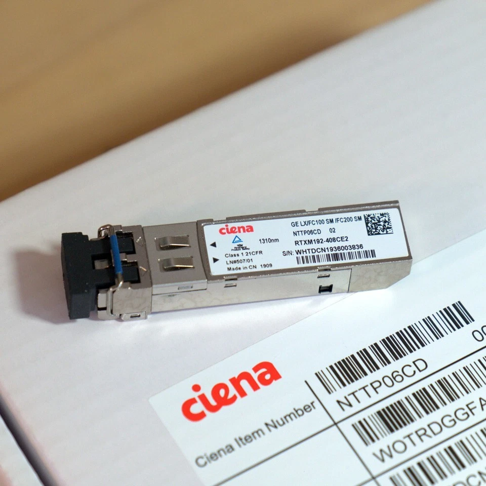 NEW Ciena Ge Lx/fc100 SM / Fc200 SM SFP Transceiver NTTP06CD - Image 3 of 3