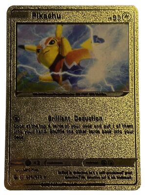 pikachu pokemon gold card Pikachu 076/073 Brilliant Deduction Gold Foil Pokemon Card