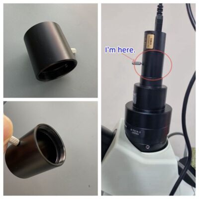 25.4 to 23.2mm Adapter C-mount CCD Adaptor Ring f Connecting Electronic Eyepiece