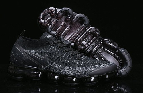 Nike Air VaporMax Flyknit 2 'nero grigio' Air Cushion scarpe uomo (SPEDIZIONE GRATUITA) - Foto 2 di 7