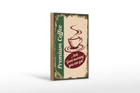 Holzschild Retro 12X18 Cm Kaffee Premium Coffee Holz Deko Schild Wooden Sign
