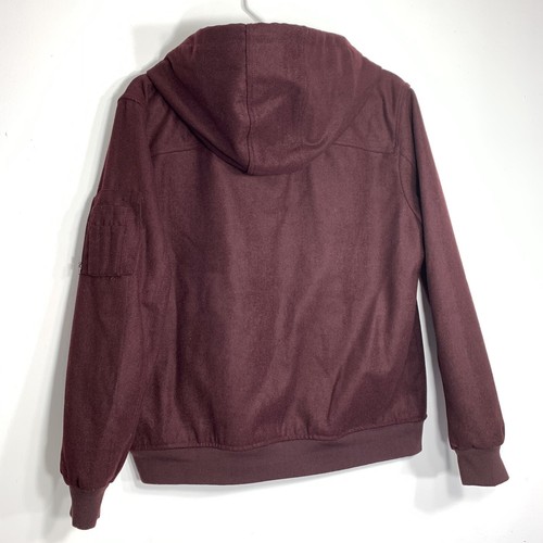 NWT American Rag Men's Burgundy Long-Sleeve Sweater- Jacket Full-Zip Hooded 2XL - Picture 6 of 10