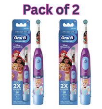 Oral-B Kids Battery Powered Toothbrush, Disney Princess, with 2-Minute Timer-2pk