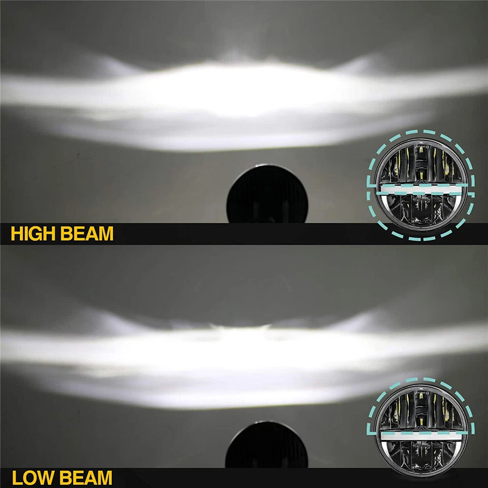 Par de faros LED redondos de 7 pulgadas con intermitente DRL para camioneta Chevy 1947-1957 Foto 4 de 4