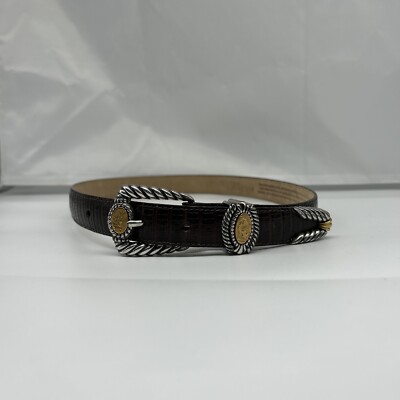 Brighton Museum Collection Leather Belt (Vintage) BRIGHTON MUSEUM COLLECTION Vintage Cream Leather BELT SZ M  main image 4