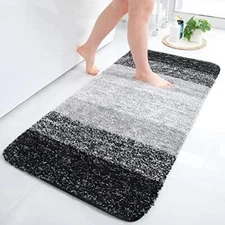 Arotive Microfiber Bathroom Rugs, Shaggy Soft and Absorbent Bath Rug, Non-Slip,