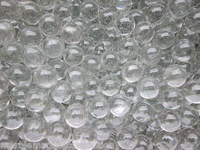 MARBLE LOT 2 POUNDS OF 1 INCH CLEAR GLASS CRYSTAL MEGA MARBLES