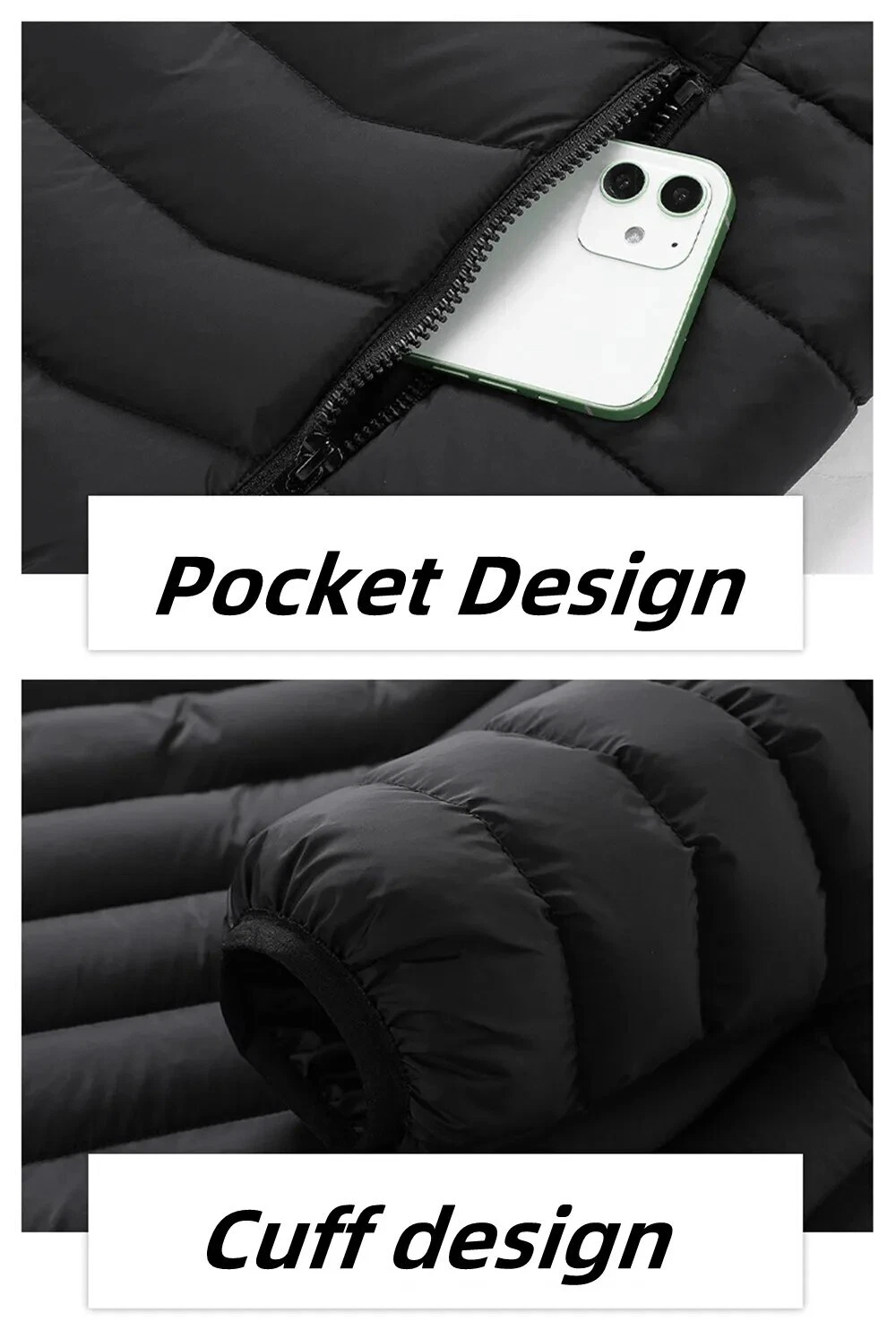 21 Areas Men Heated Jacket USB Electric Heating Vest Winter Outdoor Warm Coat - product detail image 17