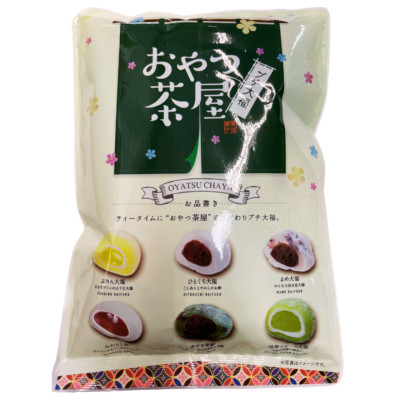 Todaya Oyatsu Chaya Petit Daifuku   Japanese Mini Mochi Assortment   6 Flavors