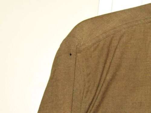 Vintage 40s WW2 US Army Wool Button Dress Shirt with Patch - Picture 3 of 8