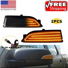 For 2019-2022 Ford Ranger Sequential Smoked LED Side Mirror Turn Signal Lights