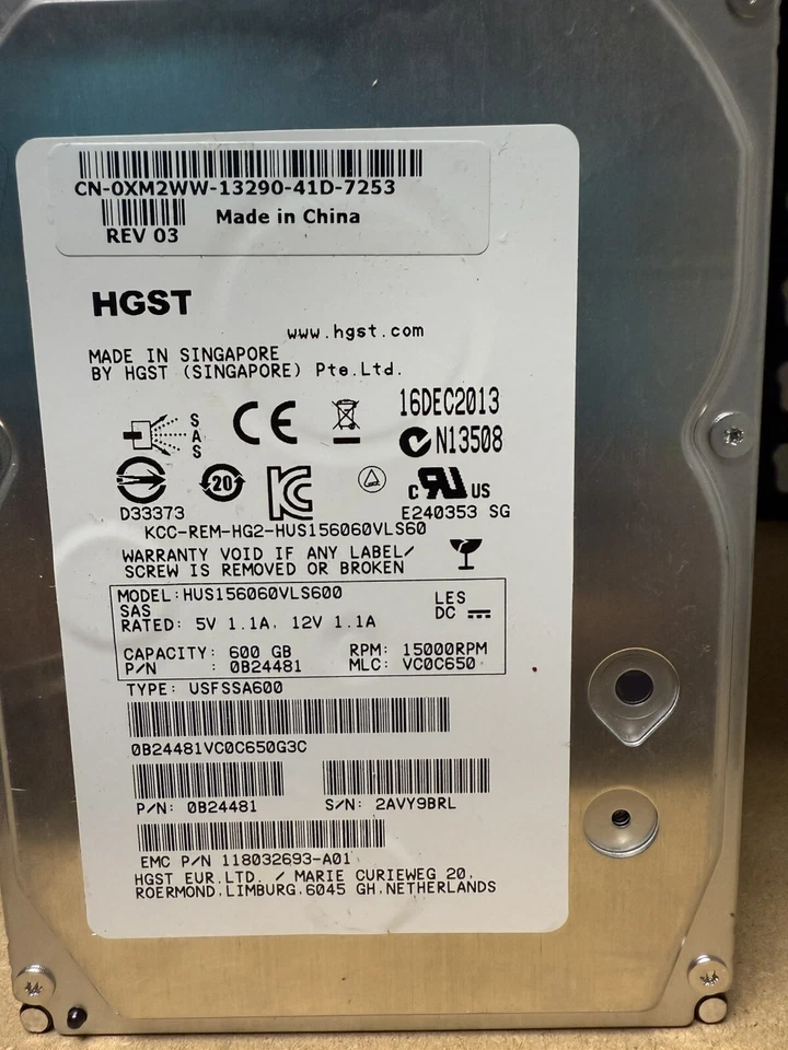 EMC Hard Drive 005048958 005049036 600GB 3.5" 15K SAS AX4-5 AX-SS15-600 - Image 3 of 4