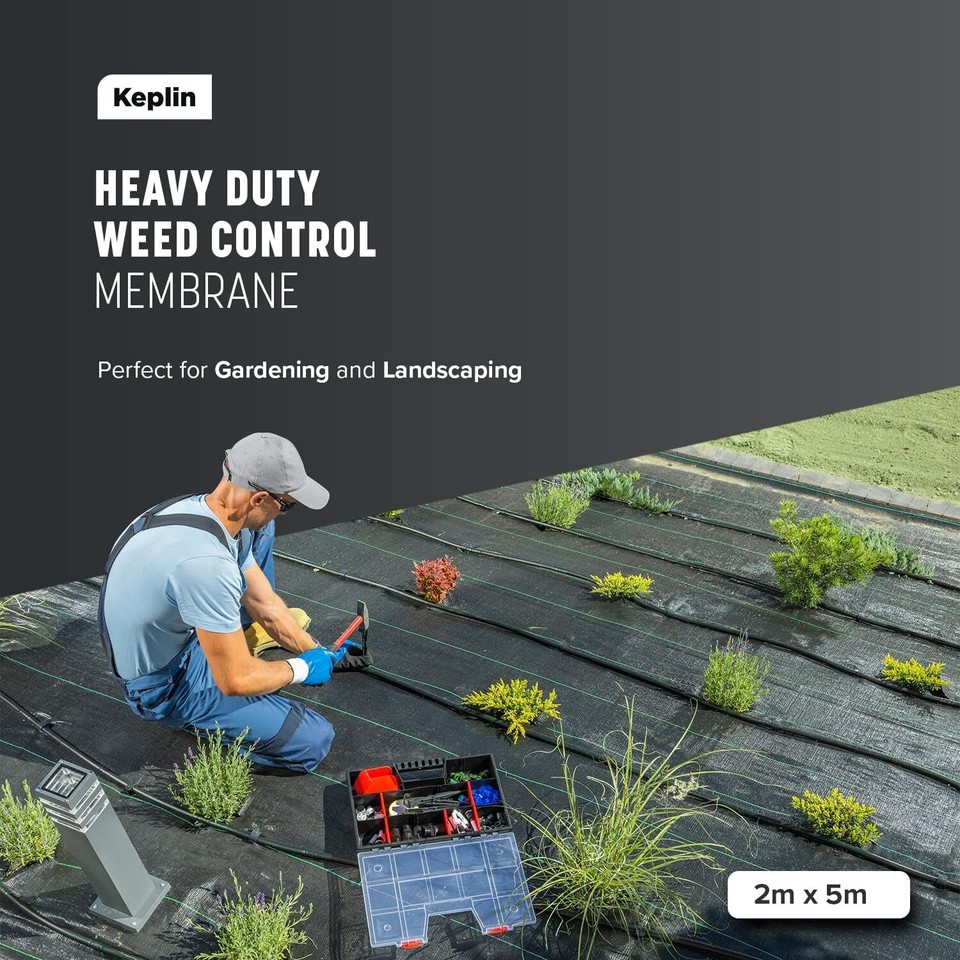 100GSM Weed Proof Membrane, Weed Control Non Woven Fabric For Garden 11 Sizes | UK - Foto 5