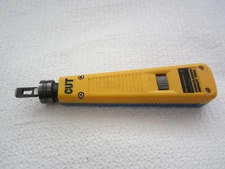 Weidmuller Punch-Down Impact Tool. Punch Down. Palladin tools. Blue and Yellow