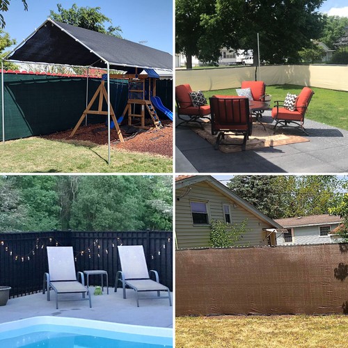 16ft BLUE Privacy Fence Screen Patio Yard 95% Blockage Mesh w/Gromment - Picture 7 of 8