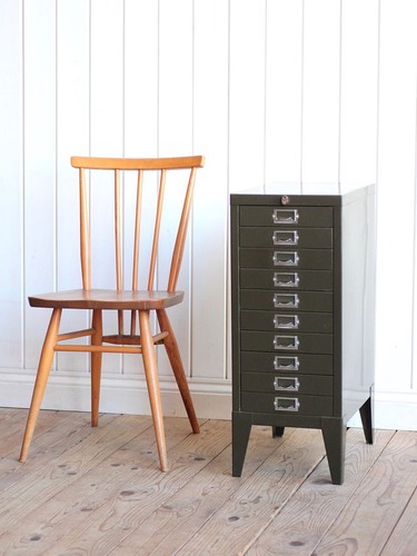 vintage industrial stor metal office filing cabinet