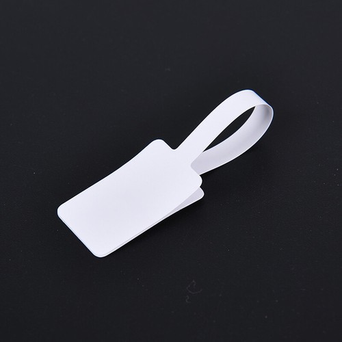 100pcs White Price Label Tags with Hanging String Jewelry Stationery Shoes xp - Picture 3 of 13