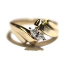 GIA certified 14k yellow gold .48ct marquise diamond engagement ring 5.1g 9 — photo 4