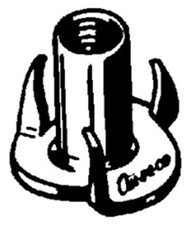 50 #10-32 X 9/32 Teenuts 3 Straight Prongs Round Base