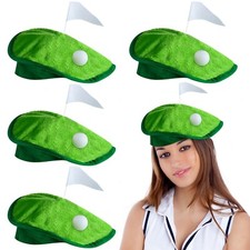 4 Set Funny Golf Hat Golf Party Golfer Costume Accessories Novelty Costume Ha...