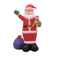 12 Foot Christmas Inflatable Santa Claus With Gift Bag And Bear Yard Garden Deco on sale 12 Foot Christmas Inflatable Santa Claus With Gift Bag And Bear Yard Garden Deco on sale
