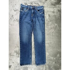 Abercrombie Kids Boys 16 Regular Skinny Jeans Medium Wash Blue Denim Distressed