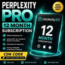 🔥 PERPLEXITY PRO AI 12 MONTHS 1 YEAR [Similar to ChatGPT, Claude, Grok] 