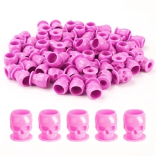 Tattoo Ink Caps 200PCS Disposable Skull Plastic Ink Cups for Tattooing Makeup Ey