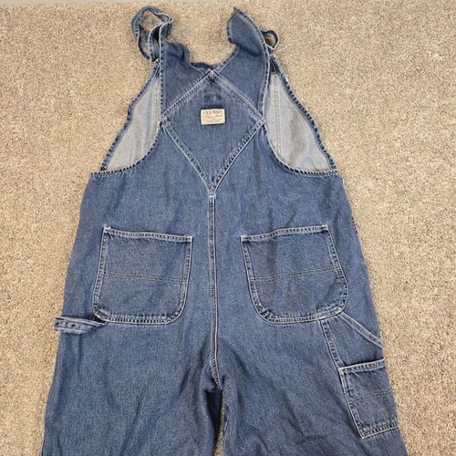 Vintage Y2K Old Navy denim jeans overalls Womens Large Carpenter - Picture 4 of 10