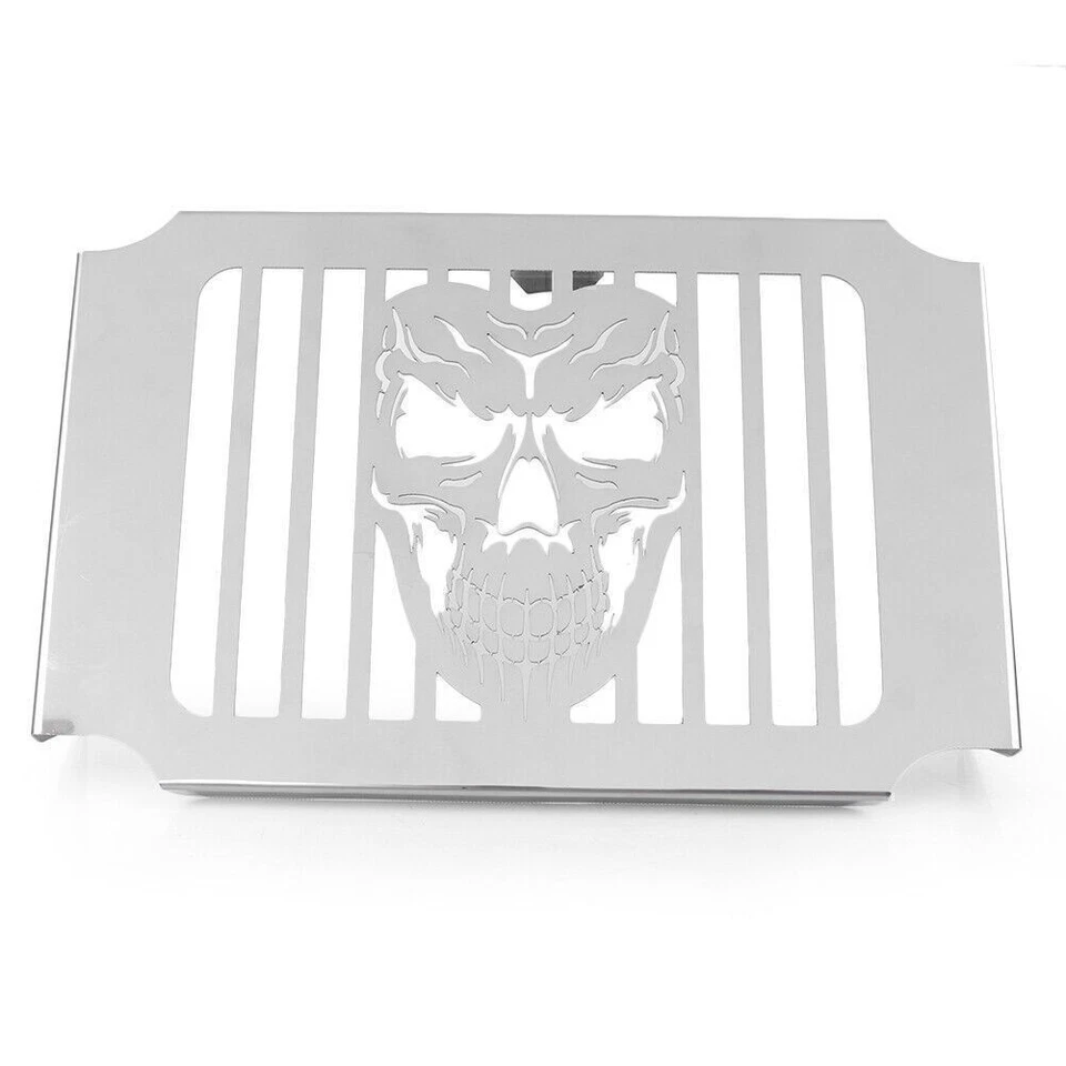 Grille Protector Cover Skull For 1994-2004 03 Honda Magna 750 VF750 Chrome - Image 3 of 4
