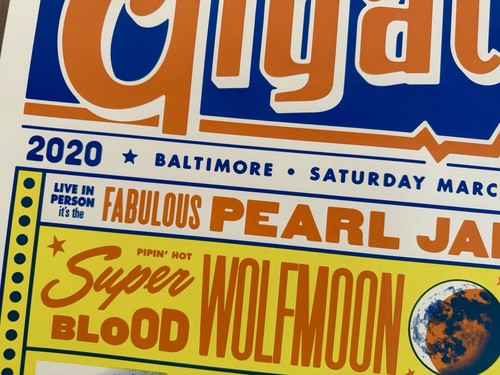 Pearl Jam BALTIMORE Poster 2020 Ames Bros Tour Poster SOLD OUT Official RARE - Picture 3 of 11