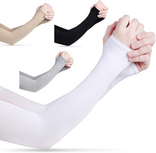 4 Pairs UV Sun Protection Arm Sleeves for Men Women Youth, Compression Cooling S