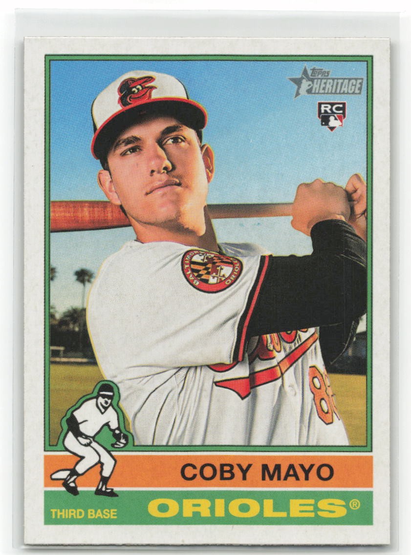 2025 Topps Heritage Coby Mayo #340 Baltimore Orioles (RC)
