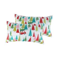Merry  Bright Collecion - Holly Jolly - Quilted King 36" x 2" Pack of 2 