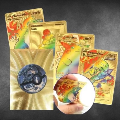 Pokemon Gold Rainbow  Metall Look Karten -55-teiliges Set